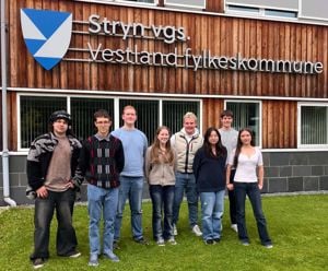 Elevrådsstyret ved Stryn vgs 2026/2027. Foto: Stryn vgs
